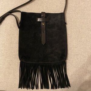 Madewell Black Fringe Crossbody Bag